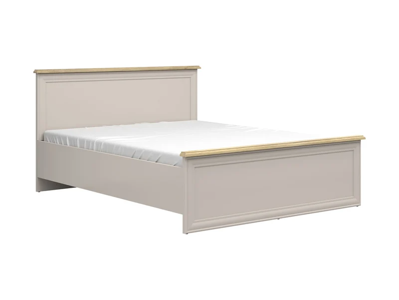 Anga Bed 160 — Upholstered Headboard, Storage & Mauvella Oak