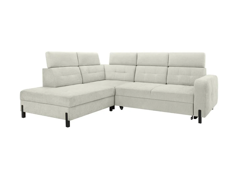 Maxim L Corner Sofa — Sleeper with Storage | Beige