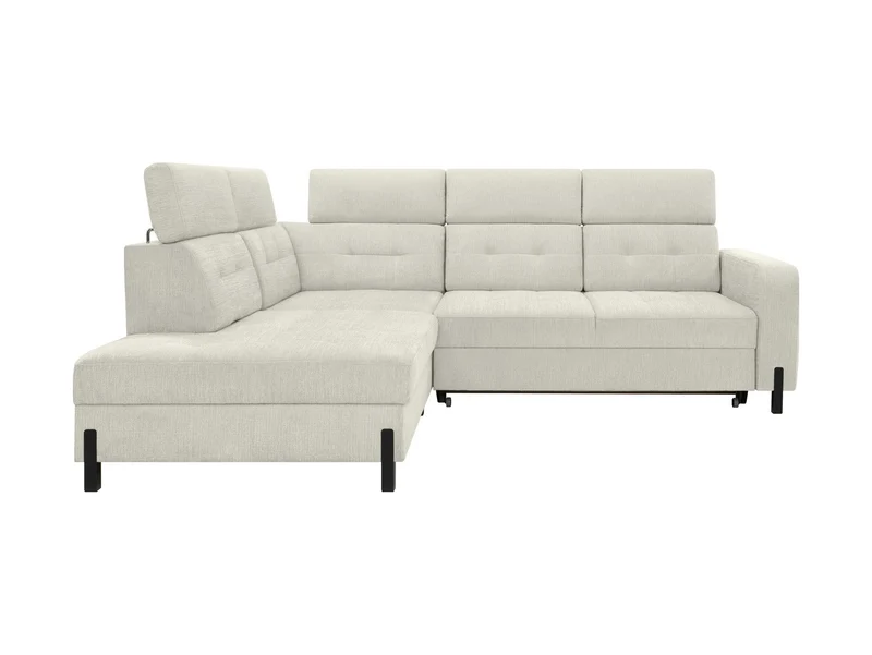 Maxim L Corner Sofa — Sleeper with Storage | Beige