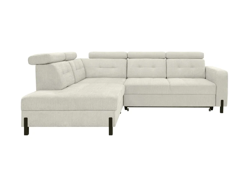 Maxim L Corner Sofa — Sleeper with Storage | Beige