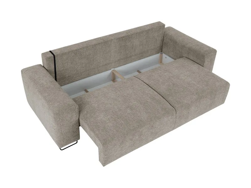 Kizo LUX 3-Seater Sofa Bed with Storage – Beige