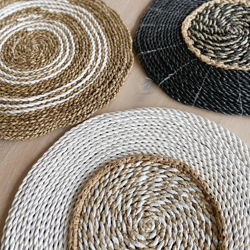 Tischset | Husk in Schwarz, Natur