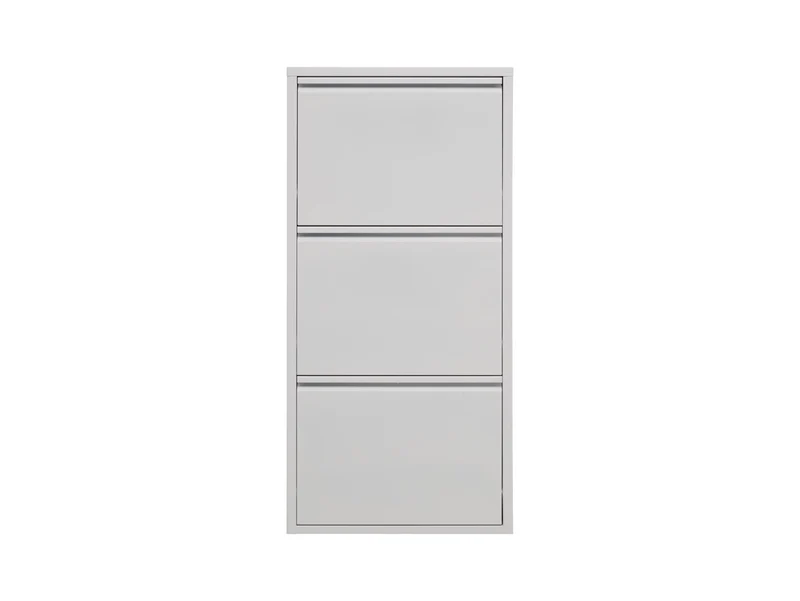 Fly 3K Shoe Cabinet – White | Metal Hallway Shoe Storage