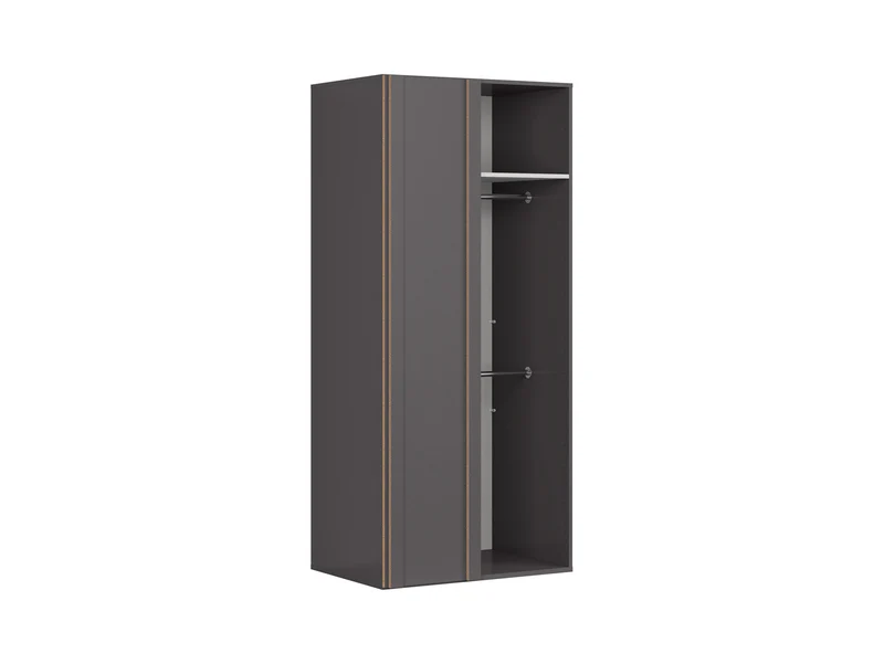 Flex Corner Wardrobe 97 cm with Mirror – Tungsten Grey