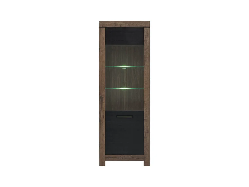 Balin Display Cabinet – Monastery Oak / Black Oak