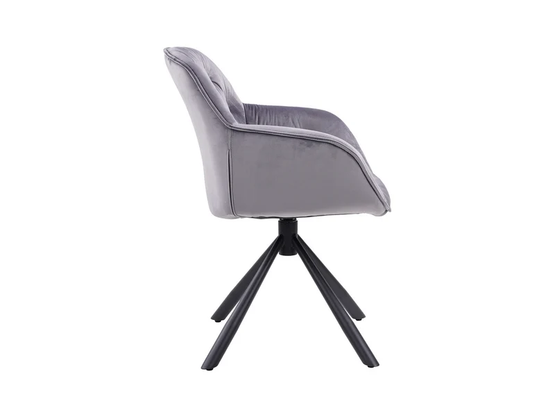 Eileen Swivel Chair – Velvet Grey