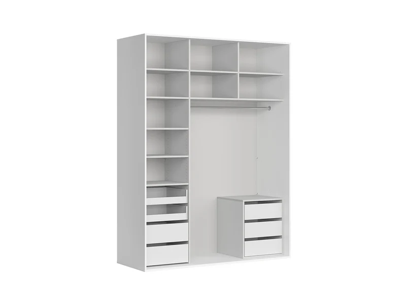 Flex Open Wardrobe 180 cm – White Open Dressing Room