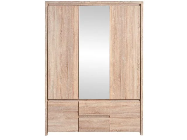 Kaspian Wardrobe 153 cm with Mirror – Sonoma Oak