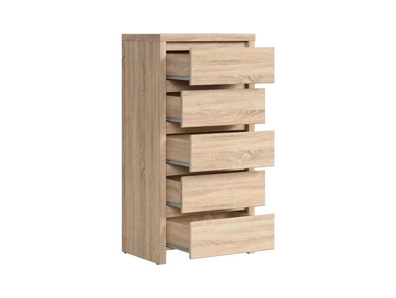 Kaspian Chest of Drawers 5 Drawers – Sonoma Oak