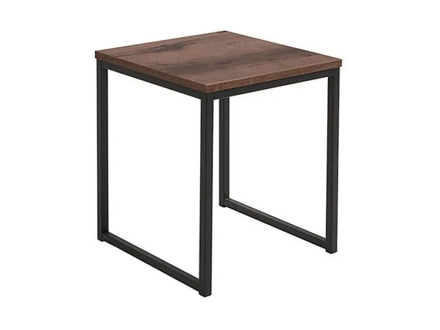 Aroz Square Coffee Table 50 cm – Monastery Oak & Metal Frame