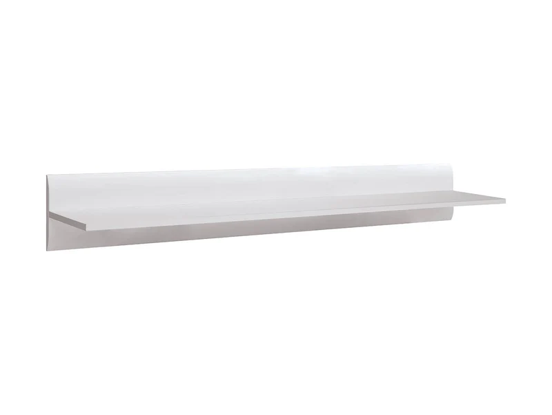 Azteca Trio Wall Shelf 105 cm – White / White Gloss | Hidden Fixings & Back Panel