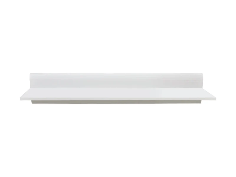 Azteca Trio Wall Shelf 105 cm – White / White Gloss | Hidden Fixings & Back Panel