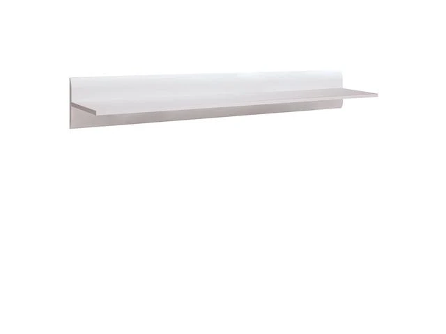 Azteca Trio Wall Shelf 105 cm – White / White Gloss | Hidden Fixings & Back Panel