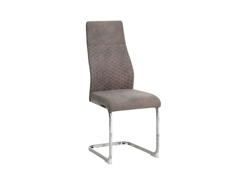 Nicky Upholstered Chair – Grey | Metal Sled Base | Dining, Office & Living Room