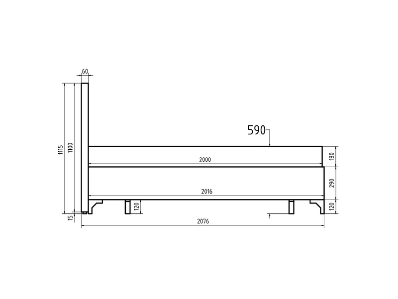 Joy — Upholstered Double Bed 180x200 cm with Storage & Mattresses