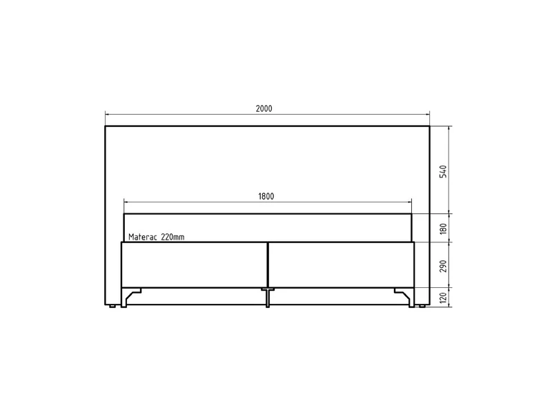 Joy — Upholstered Double Bed 180x200 cm with Storage & Mattresses