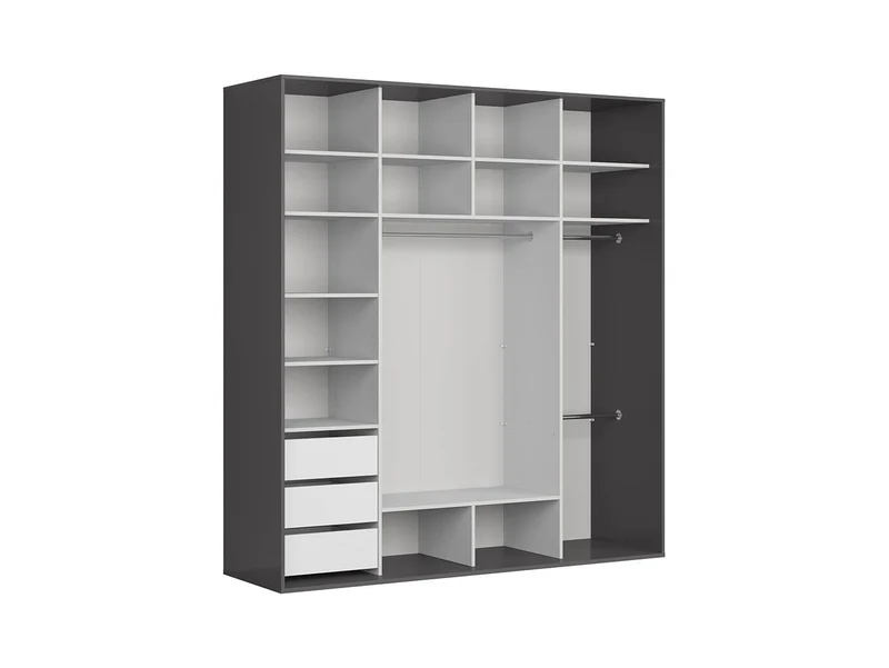 Flex — Sliding Door Wardrobe 220 cm with Mirror & 3 Drawers