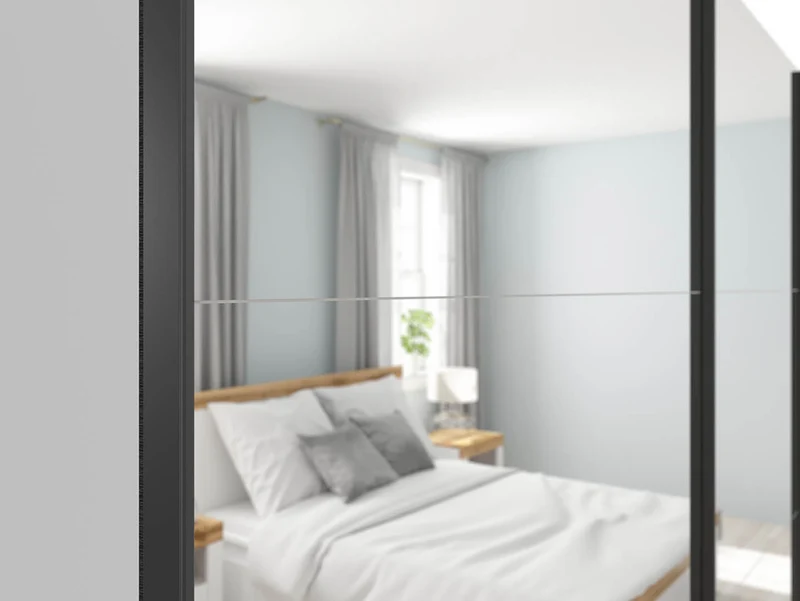 Tetrix — Sliding Door Wardrobe 220 cm with Mirror Doors