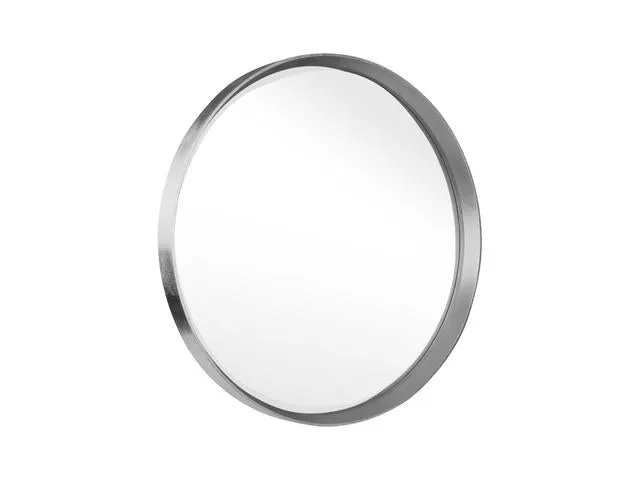 Valencia — Round Wall Mirror 73 cm – Silver Frame