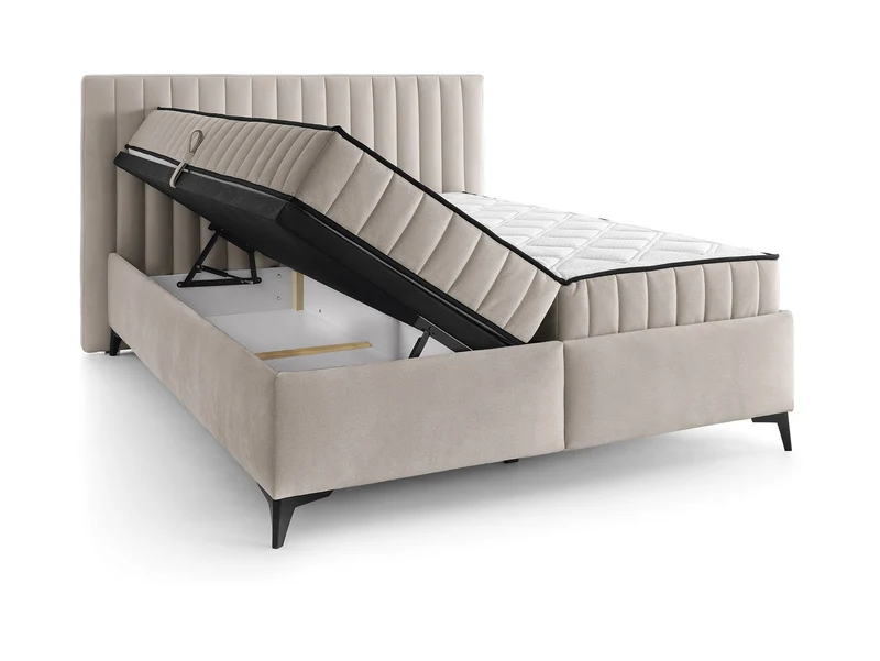 Joy — Upholstered Bed 160x200 cm with Storage & Dual Mattresses