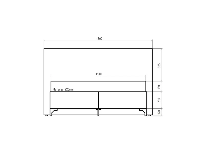 Joy — Upholstered Bed 160x200 cm with Storage & Dual Mattresses