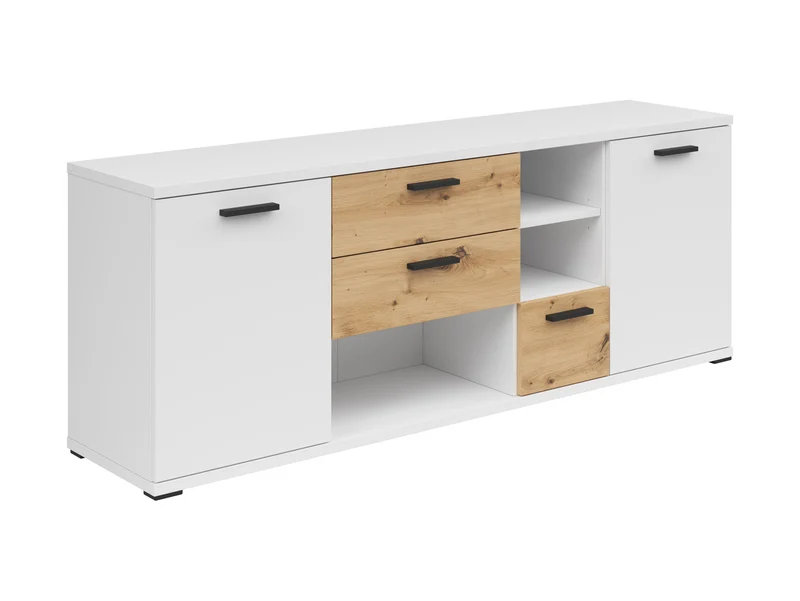Homeland Chest of Drawers – White & Artisan Oak, 155 cm