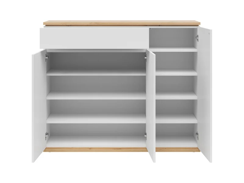 Yamael Sideboard – Artisan Oak & White, 135 cm