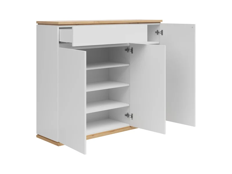 Yamael Sideboard – Artisan Oak & White, 135 cm