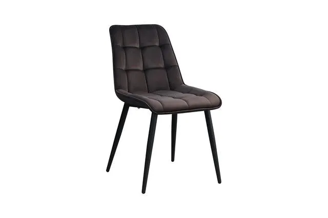 Tango — Velvet Dining Chair with Metal Frame