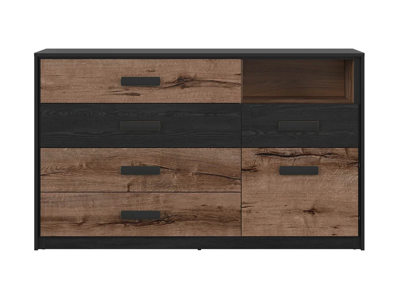Kassel — Chest of Drawers 150 cm with 5 Drawers & Door