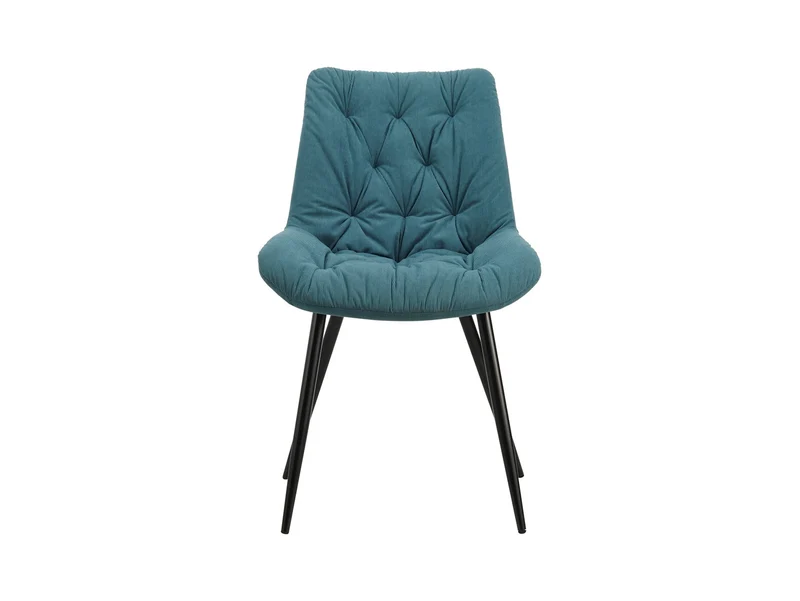Claudio — Upholstered Corduroy Dining Chair with Metal Legs