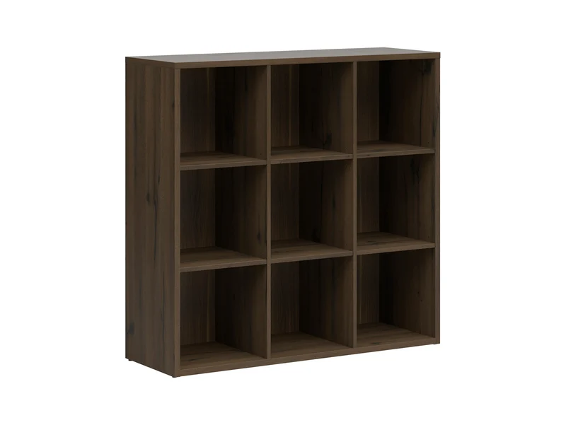 Nepo Plus Bookcase with 9 Square Shelves | Noble Oak | 114x111cm
