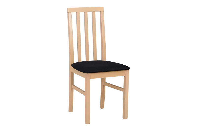 Ramen Scandinavian Dining Chair | Sonoma Oak & Black | Beech Frame & Upholstered Seat