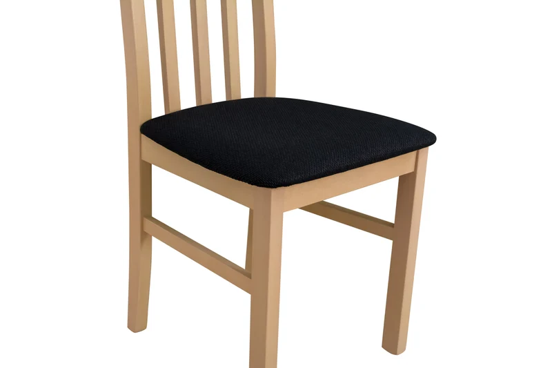 Ramen Scandinavian Dining Chair | Sonoma Oak & Black | Beech Frame & Upholstered Seat