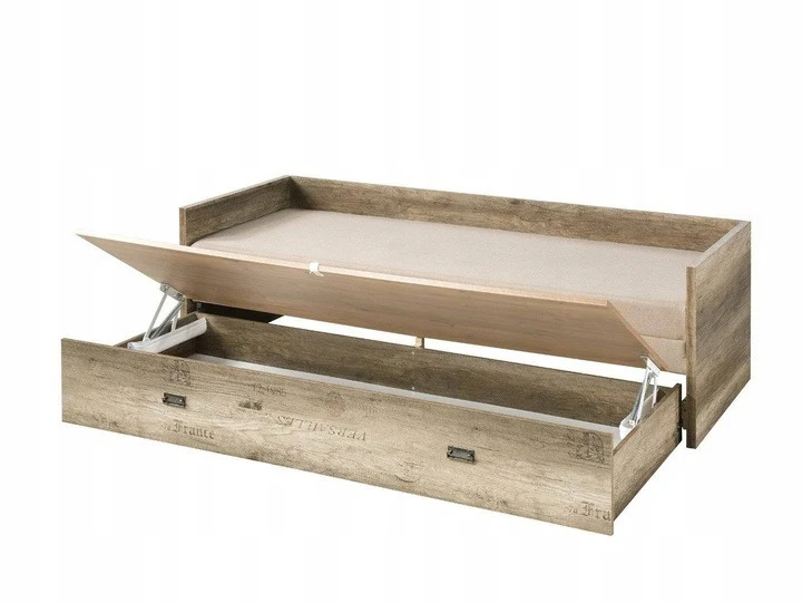Malcolm Extendable Daybed Set | Monument Oak | Mattress, 2 Headboards & 3 Cushions | 80–160cm