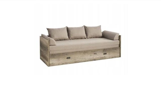Malcolm Extendable Daybed Set | Monument Oak | Mattress, 2 Headboards & 3 Cushions | 80–160cm