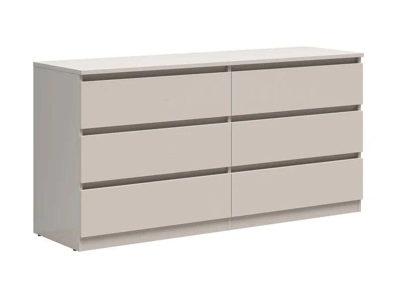 Tetrix Chest of Drawers 150 cm – Kashmir, 6 Drawers, Handleless Push-to-Open, Wide Top Surface