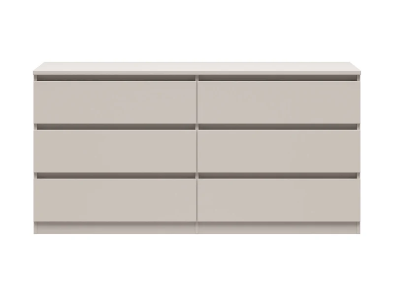Tetrix Chest of Drawers 150 cm – Kashmir, 6 Drawers, Handleless Push-to-Open, Wide Top Surface