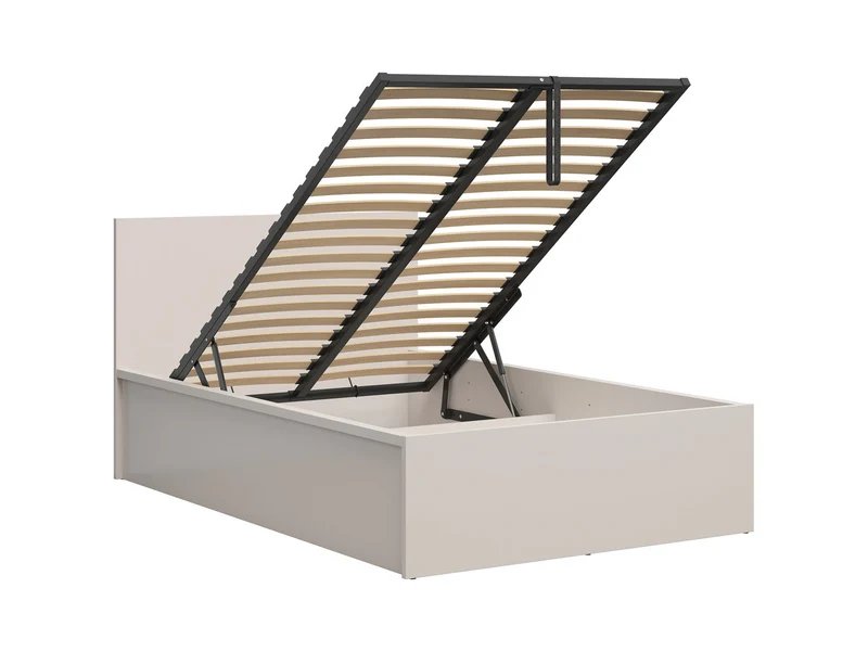 Tetrix Bed 120×200 cm – Kashmir, Tall Headboard, Large Storage Compartment (Mattress Not Included)