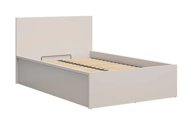 Tetrix Bed 120×200 cm – Kashmir, Tall Headboard, Large Storage Compartment (Mattress Not Included)