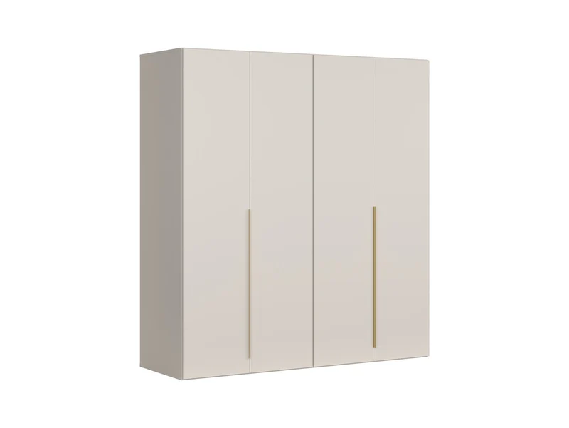Flex 4-Door Wardrobe 200x218 cm – Kashmir, Hanging Rails & Shelves, Scratch-Resistant