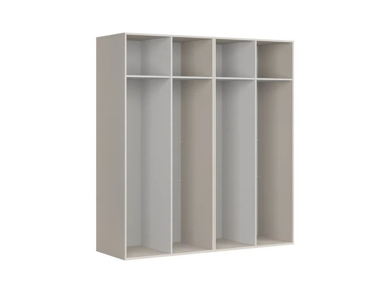 Flex 4-Door Wardrobe 200x218 cm – Kashmir, Hanging Rails & Shelves, Scratch-Resistant