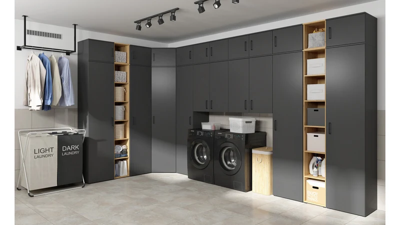 MultiDo Tall Bookcase & Shelving Unit 45 cm – Light Atelier | 195 cm Tall | Modular System | Corner Configurations