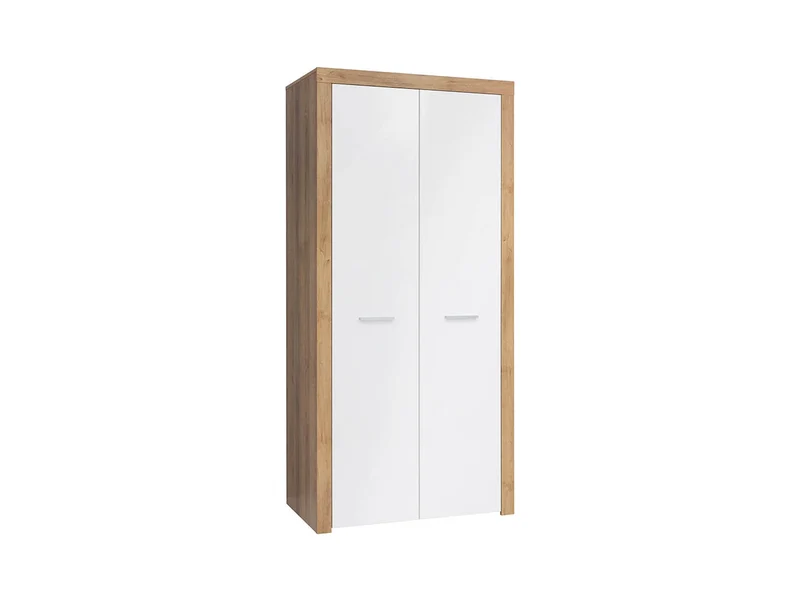 Balder 2-Door Wardrobe | Riviera Oak / White Gloss | 90×192 cm
