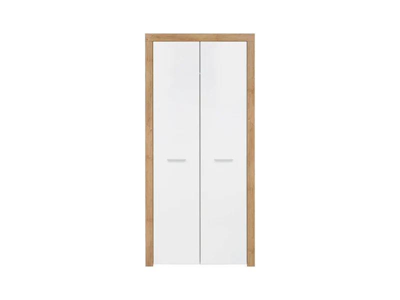 Balder 2-Door Wardrobe | Riviera Oak / White Gloss | 90×192 cm