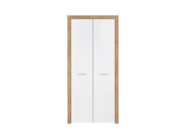 Balder 2-Door Wardrobe | Riviera Oak / White Gloss | 90×192 cm