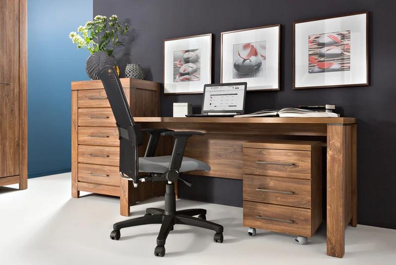 Gent Mobile Pedestal | Stirling Oak | 3 Drawers | Soft-Close | 42×60 cm