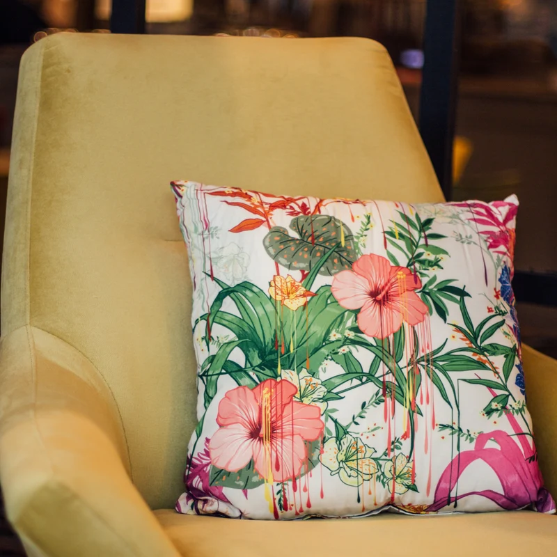 Kissenbezug Floral Tropen Print