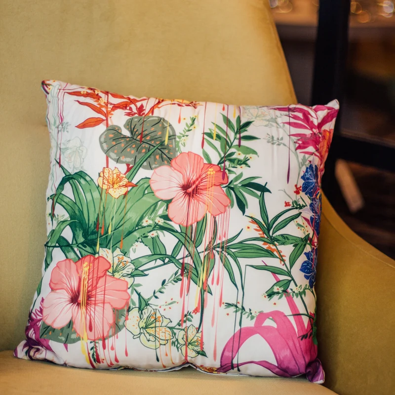 Kissenbezug Floral Tropen Print