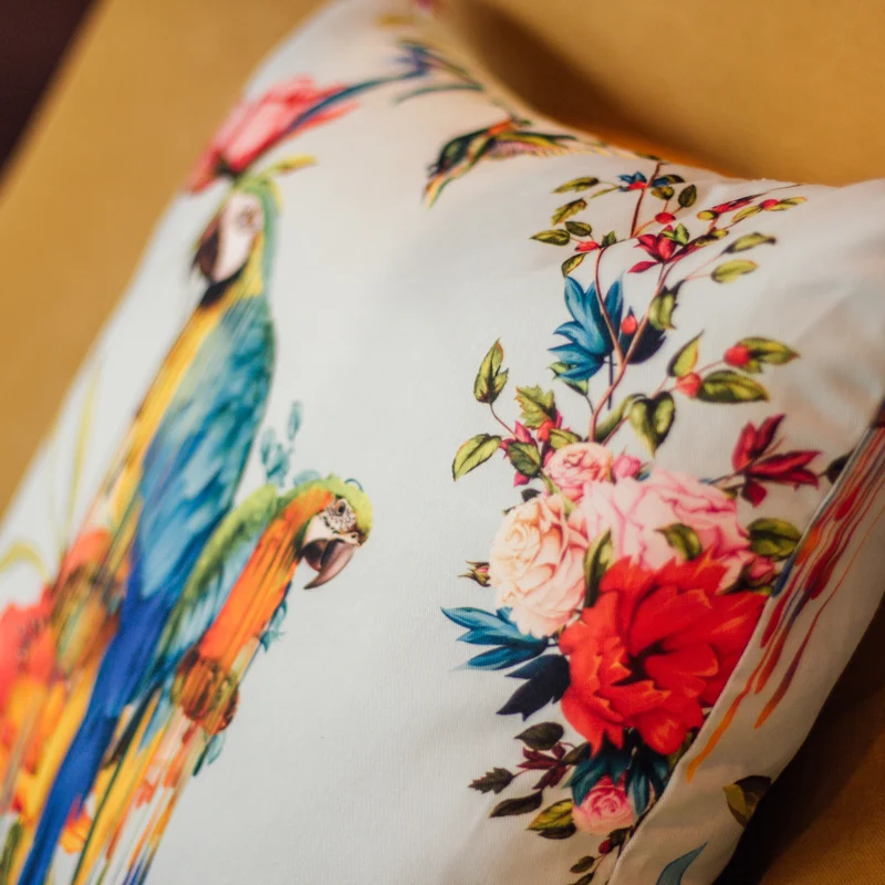 Kissenbezug Floral Bahama Türkis